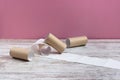 Empty cardboard toilet paper rolls Royalty Free Stock Photo