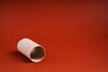 An empty cardboard toilet paper tube close up Royalty Free Stock Photo