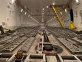 Empty Cargo Airplane Interior Royalty Free Stock Photo