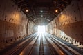Empty cargo airplane interior showing rollers for loading cargo Royalty Free Stock Photo