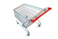 Empty cart. Rear view. 3D illustration. Isolated