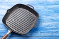 Empty cast-iron grill pan Royalty Free Stock Photo