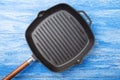 Empty cast-iron grill pan Royalty Free Stock Photo