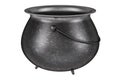 Empty cast iron pot, 3D rendering Royalty Free Stock Photo