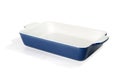 Empty Ceramic blue Baking Casserole Dish Royalty Free Stock Photo