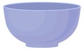 Empty ceramic bowl cartoon icon. Kitchen dishware