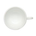 Empty ceramic cup isolated on white, top view Royalty Free Stock Photo