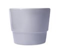 Empty ceramic flower pot isolated on white Royalty Free Stock Photo