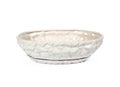 Empty ceramic white flower pot isolated on white background Royalty Free Stock Photo