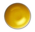 Empty ceramics plates, Classic yellow plate isolated on white background with clipping path, Top view Royalty Free Stock Photo