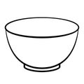 Empty cereal bowl outline icon Royalty Free Stock Photo