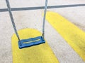 Empty chain swings in children playground Royalty Free Stock Photo