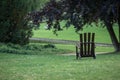 Empty chair in park Royalty Free Stock Photo