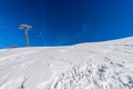 Empty Chairlift in Snowy Winter Landscape - Malga San Giorgio Ski Resort Italy Royalty Free Stock Photo