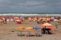 Empty chairs on the beach