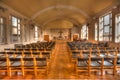 Empty chairs in the church Royalty Free Stock Photo