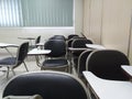 Empty chairs in a classroom Royalty Free Stock Photo