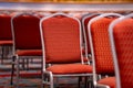 Empty chairs in the congress hall Royalty Free Stock Photo