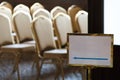 Empty chairs in congress room before seminar