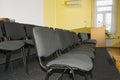 Empty chairs in the hall for the audience, business training center Royalty Free Stock Photo