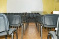 Empty chairs in the hall for the audience, business training center Royalty Free Stock Photo
