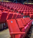 Empty chairs at olympic stadium at Lake Placid