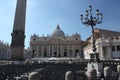 Empty chairs on st Peter's Square and Basilica, Vatican City