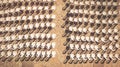 Empty chairs view from above, audience concept. Royalty Free Stock Photo