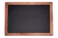 Empty chalk board background. Blank blackboard with wooden frame. Royalty Free Stock Photo