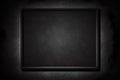Empty Chalk Board With Light On Black Background - Generative AI Royalty Free Stock Photo