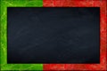 Blackboard with portugal flag frame Royalty Free Stock Photo