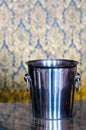 Empty champagne ice bucket Royalty Free Stock Photo