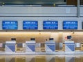 Empty check in counter in Harry Reid International Airport