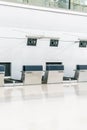 Empty Check-in Desks In International Airport