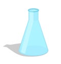 Empty Chemical Flask with Shadow Vector Icon Royalty Free Stock Photo