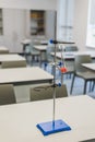 Empty chemistry laboratory in a middle school