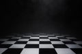 Empty chess board on dark background Royalty Free Stock Photo
