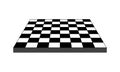 Empty chess board, perspective view