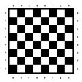 Empty chessboard isolated. Board for chess or checkers game. Strategy game concept. Checkerboard background.