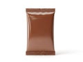 Empty chocolate snack pouch isolated on white background Royalty Free Stock Photo