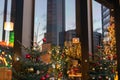 Cristmas atmoshpere skyline trees decoration