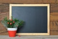 Empty Christmas blackboard