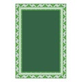 Empty Christmas greeting card with Christmas Border. Vintage woven frame. Vector illustration. Royalty Free Stock Photo