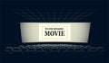 Empty cinema auditorium vector illustration Royalty Free Stock Photo