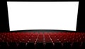 Empty cinema screen with auditorium Royalty Free Stock Photo