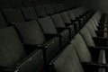 Empty cinema theater chairs Royalty Free Stock Photo