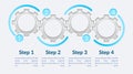 Empty circle gears vector infographic template