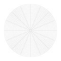 Empty circle template with many circle thin line ticks from the center.