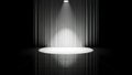 Empty Circular Stage Spotlight with Vertical Light Beams Royalty Free Stock Photo