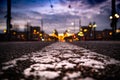 Empty city street in Amsterdam Royalty Free Stock Photo